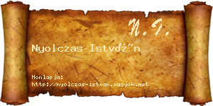 Nyolczas István névjegykártya
